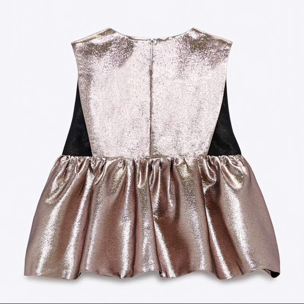 Zara Shimmery Ruffled Top - Picture 2 of 4